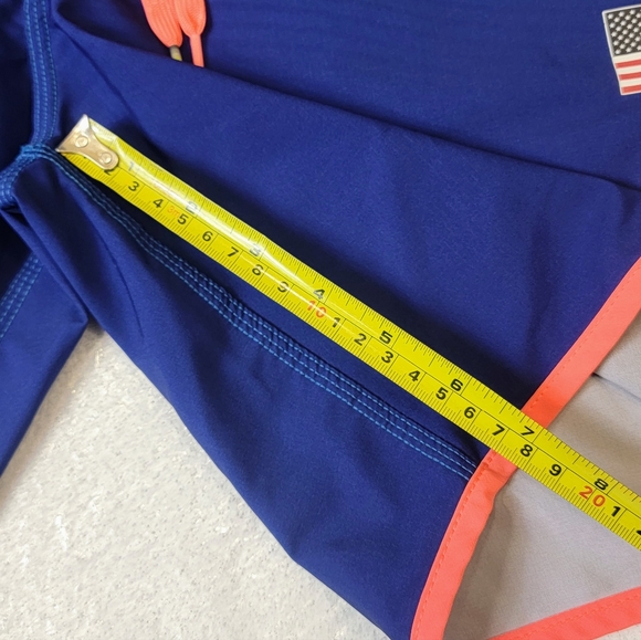 Hurley Phantom Board Short Men 34 Blue Striped Olympic Team USA Flag Swim - Picture 2 of 7